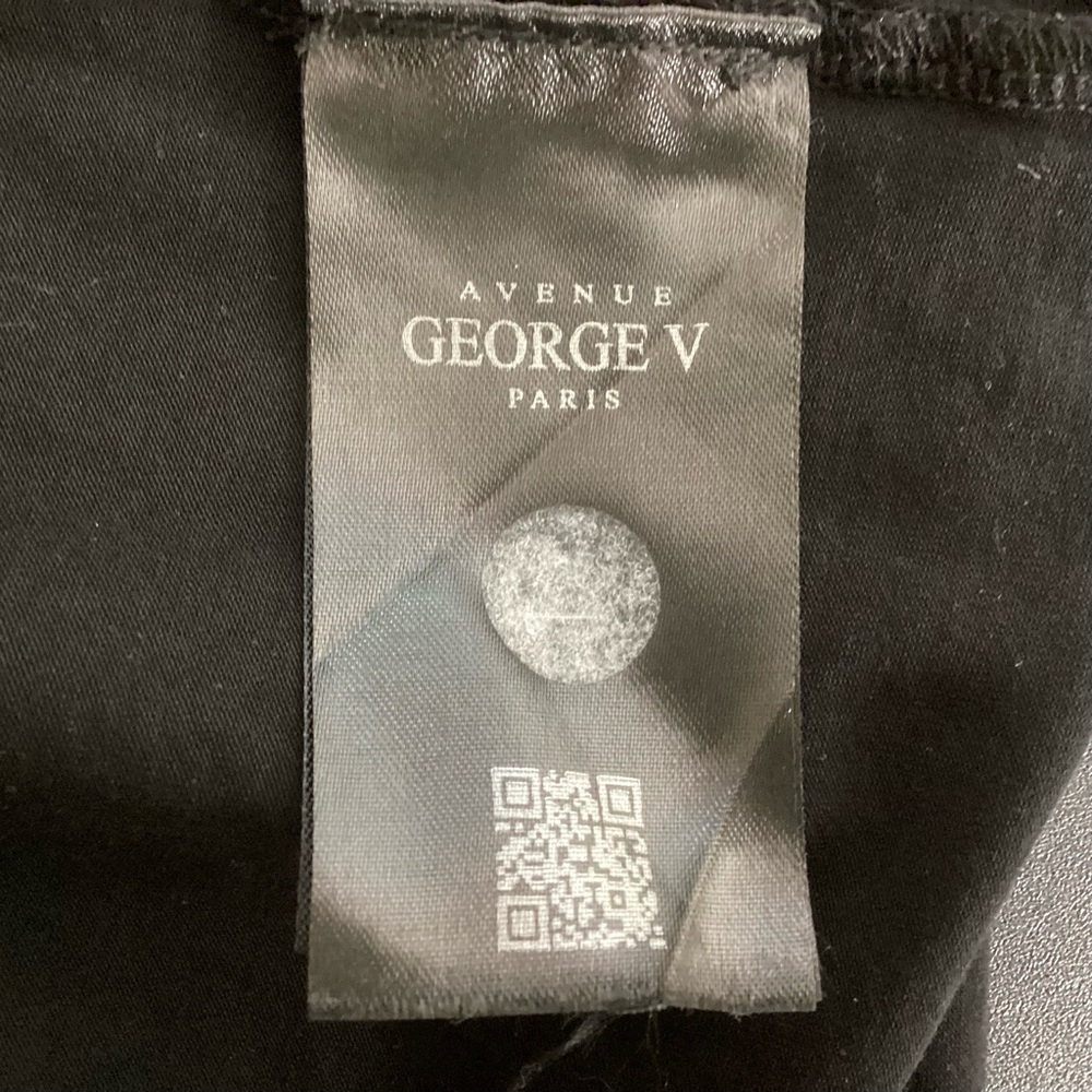 Avenue George V Paris Rhinestone Tee Black 3XL - Picture 9 of 11